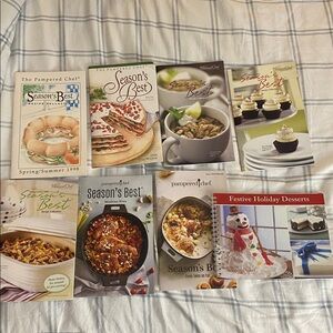 Pampered Chef Season’s Best & cookbooks Lot of 8